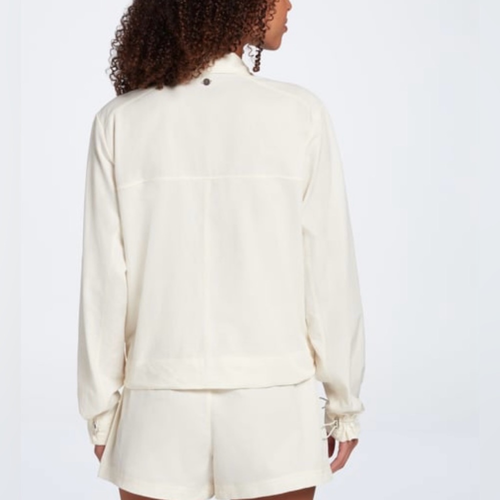 NWT Twill Cargo Jacket, medium, light yellow color, brand Calia - Picture 3 of 8